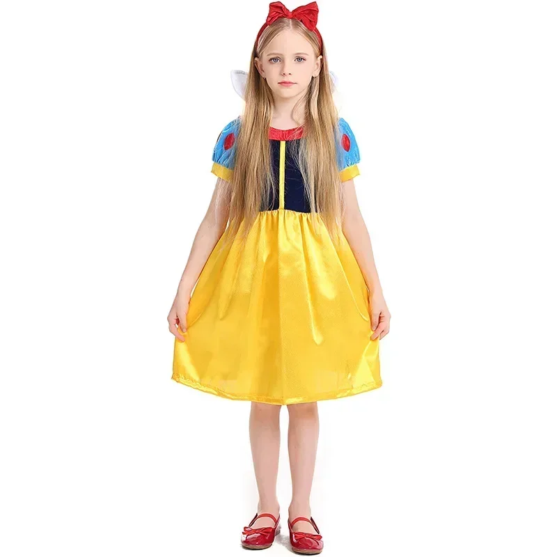 

New Cosplay Snow White Dress Children Princess Party Costume