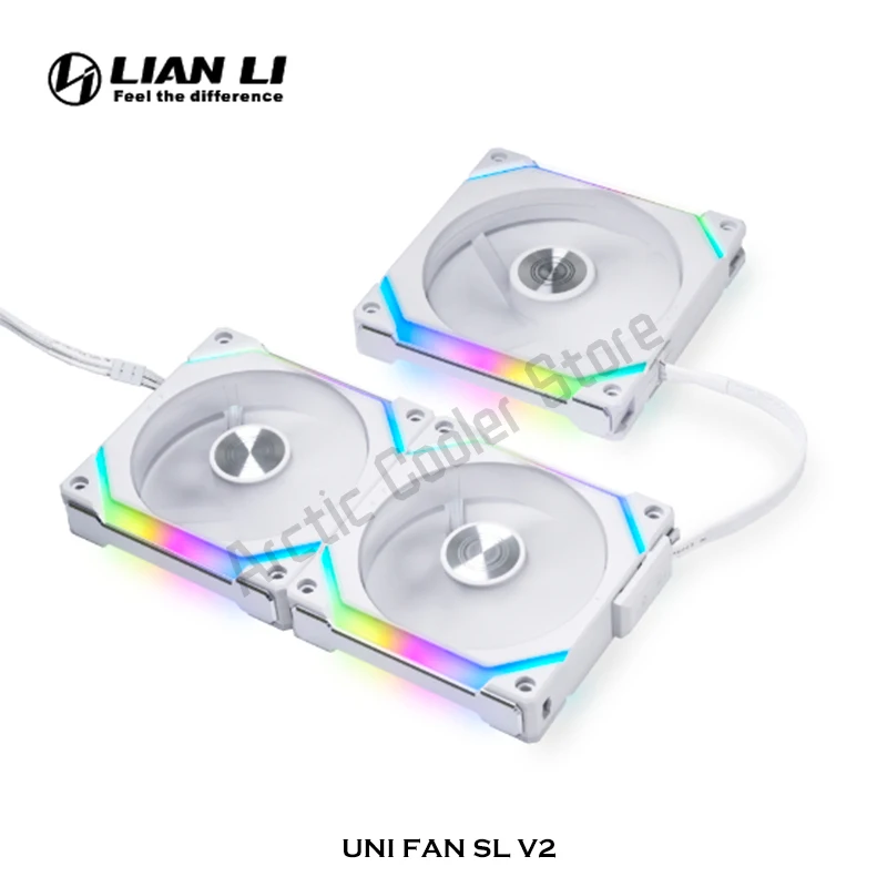 Lian Li UNI FAN SL 120 V2 140 V2 Kit de ventilador ARGB de hoja delantera y inversa Actualización de rendimiento del 10% L-Connect 3 controles 1/3