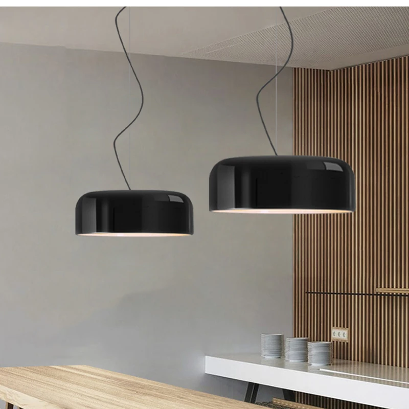 Smithfield Suspension Light Modern Nordic pendant light For Dining Room Glossy Round Hanging Lamp bar Decor black pendant light