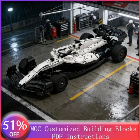 3418 PCS Sports Car 1:8 scale white replica V6 engine MOC Customize Modular Building Block Educational DIY Boy Festival Toy Gift