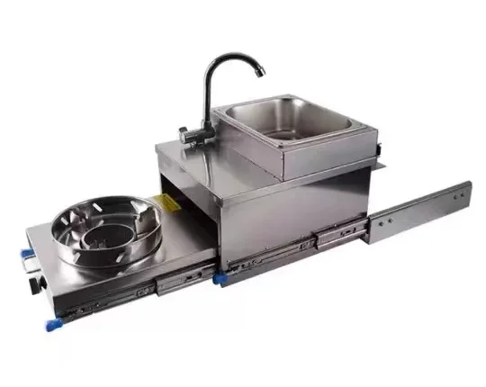 Stainless Steel Gas Stove And Sink RV Caravan RV Yacht Kitchen