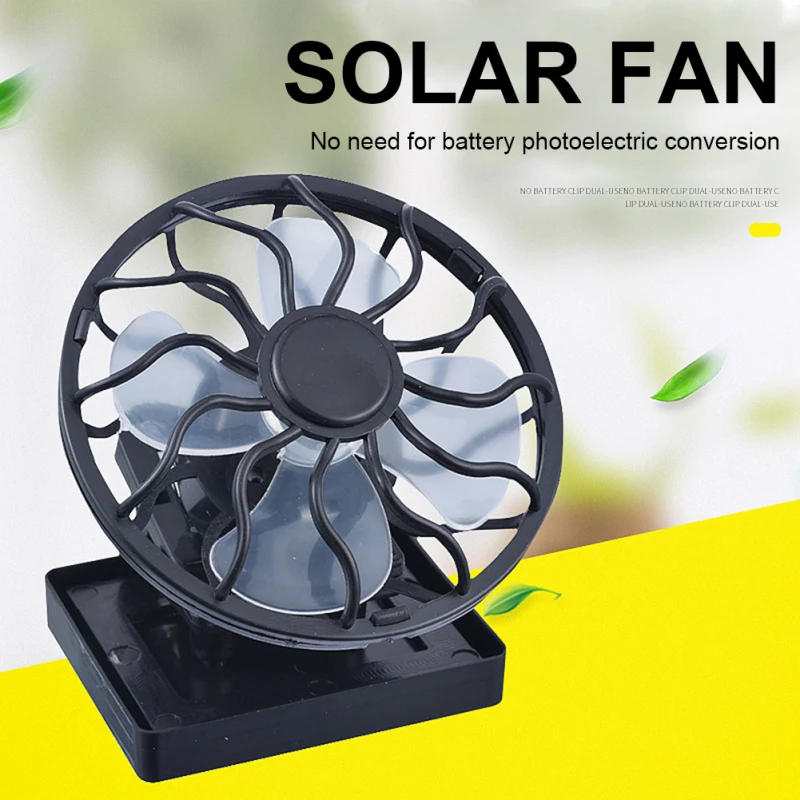 1~8PCS Portable Mini Solar Powered Clip Fan Mountain Climbing Camping Wilderness SurvivalSummer Hat Clip Cooler Fan