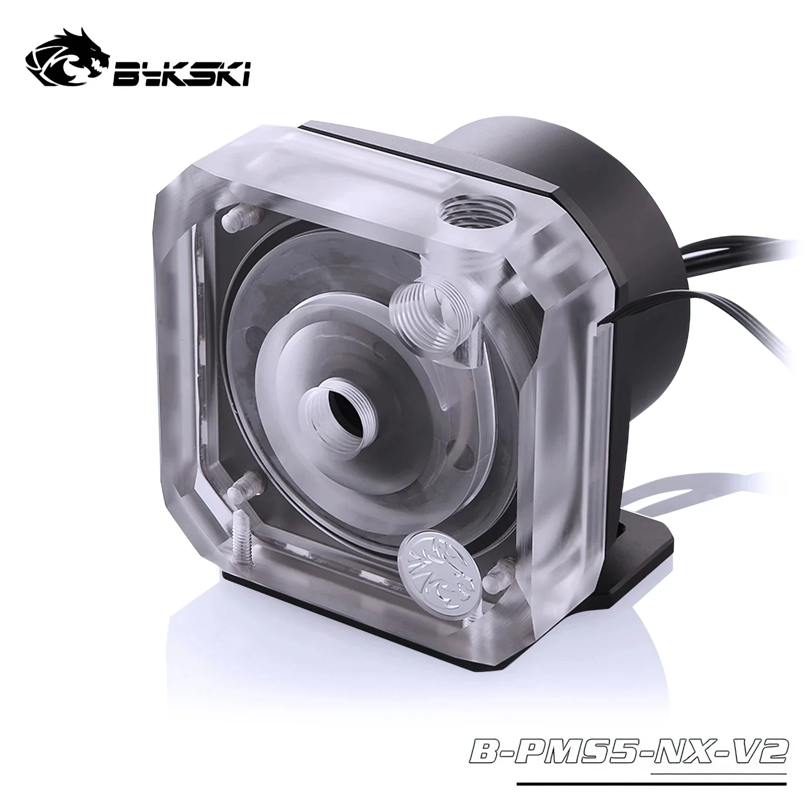 Bykski D5 pump cover +top Armor Kit  For D5 Pump , Replace the original cover/top High performance  Mute B-PMS5-NX-V2