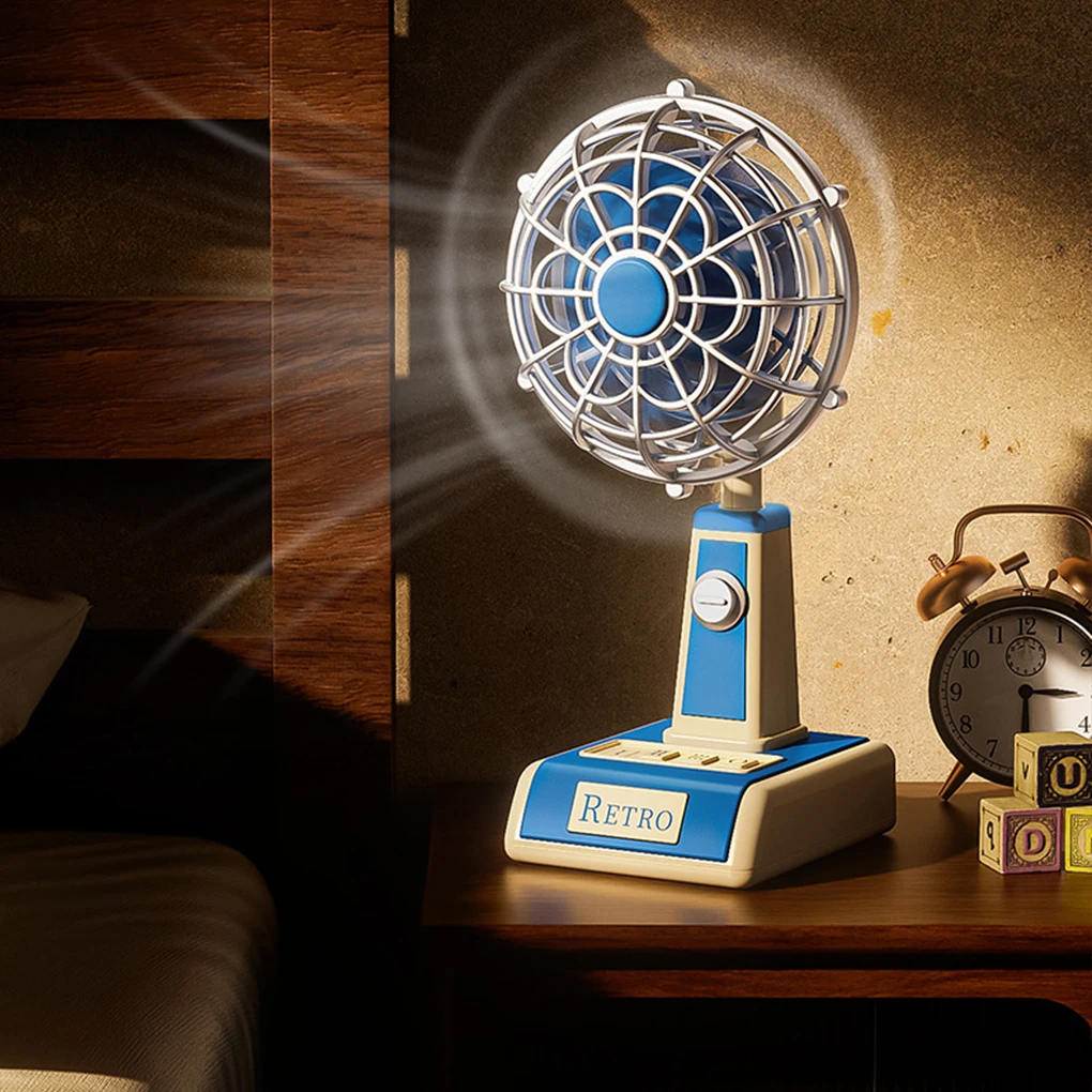 مروحة مكتب هادئة محمولة على سطح الطاولة، مروحة صغيرة شخصية عتيقة للمنزل والسفر والمدرسة والمطبخ واستخدام السيارة