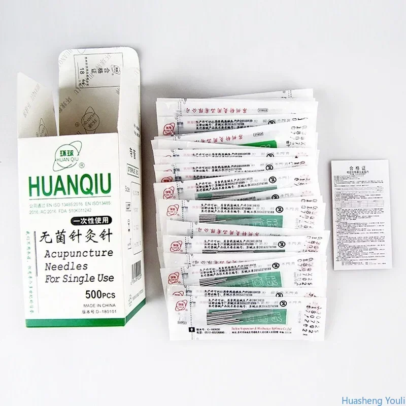 New Package Huanqiu Disposable Sterile Acupuncture Needles 500pcs