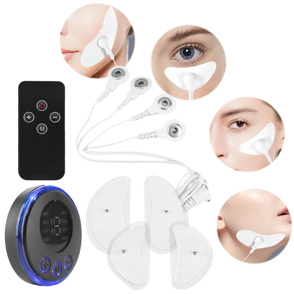 EMS Face Lifting Massage Current Muscle Stimulator Anti Wrinkle Facial Tighten Beauty Device USB Charging 8 Modes for Neck Face