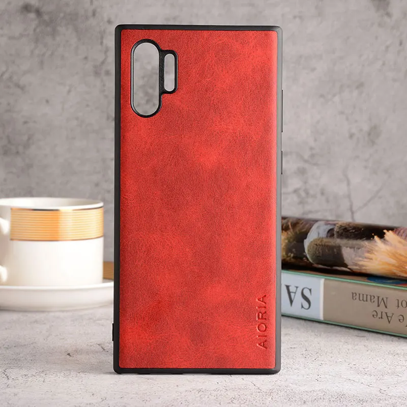 Case for Samsung Galaxy Note 10 Plus Lite coque Luxury Vintage TPU leather Skin cover for samsung note 10 plus case funda capa
