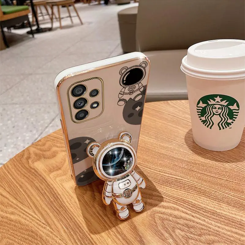 حافظة هاتف بتصميم رائد فضاء لهواتف سامسونج جالاكسي a53 ، a52s ، a52 ، a50 ، a51 ، a42 ، a03 ، a04 ، a10 ، a03s ، a04e ، a50s ، a91