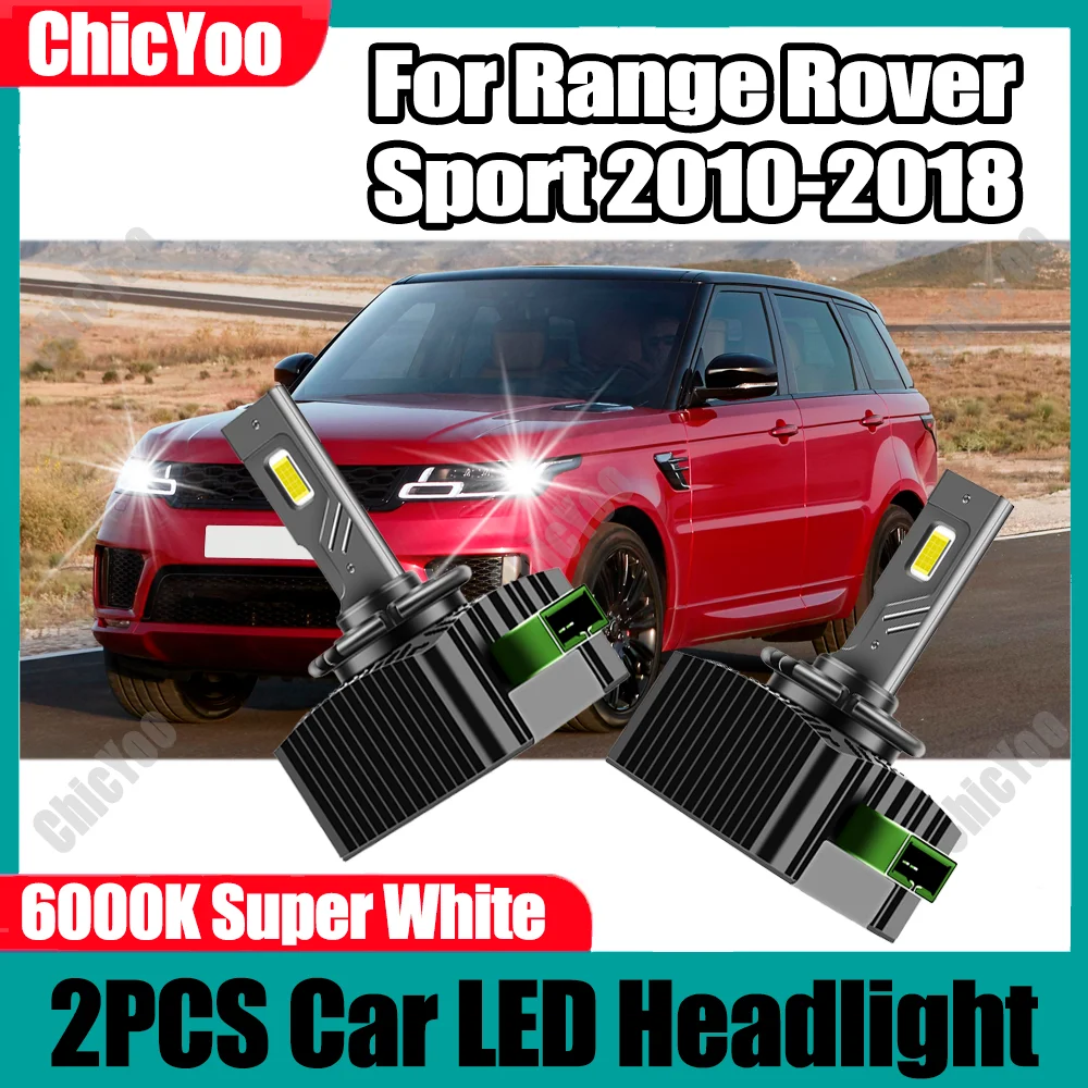 

2X 6000K Super White HID Xenon Lights 30000LM LED Car Headlights Xenon Headlamps 120W High Power For Range Rover Sport 2010-2018