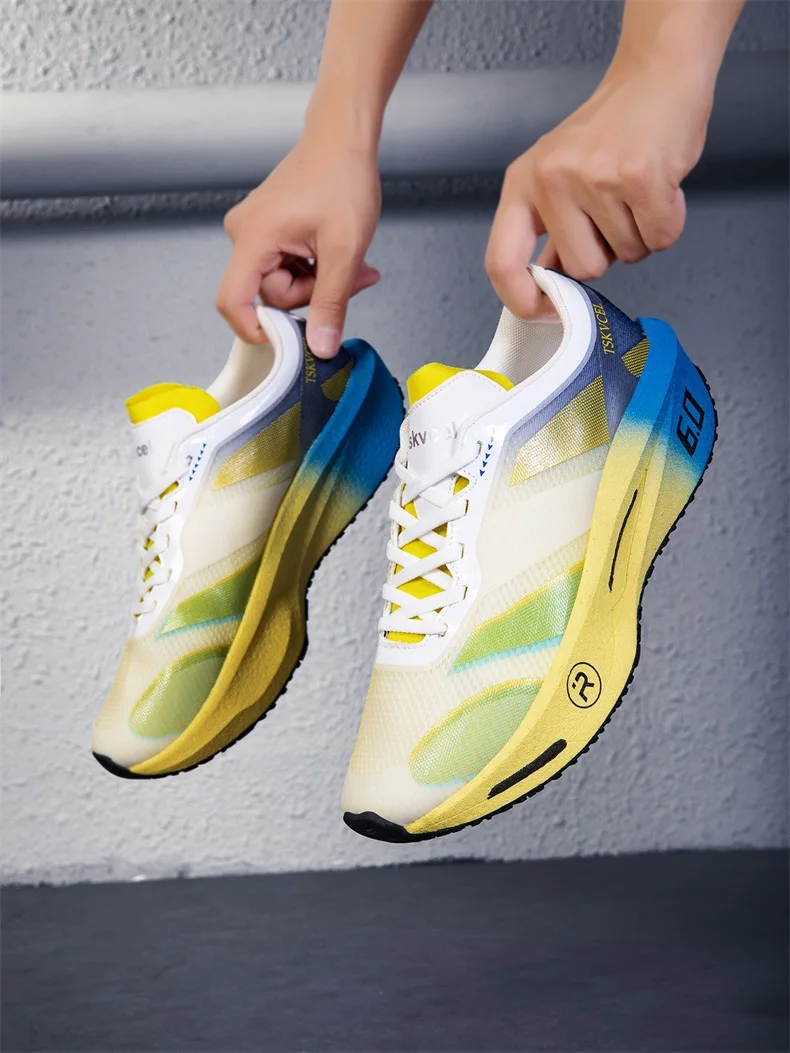 Marathon-Laufschuhe für Herren, Athletische Spezialität mit Carbonplatte, Trend-Sneakers, Leichte Atmungsaktive Sportschuhe für Damen – Detail 8