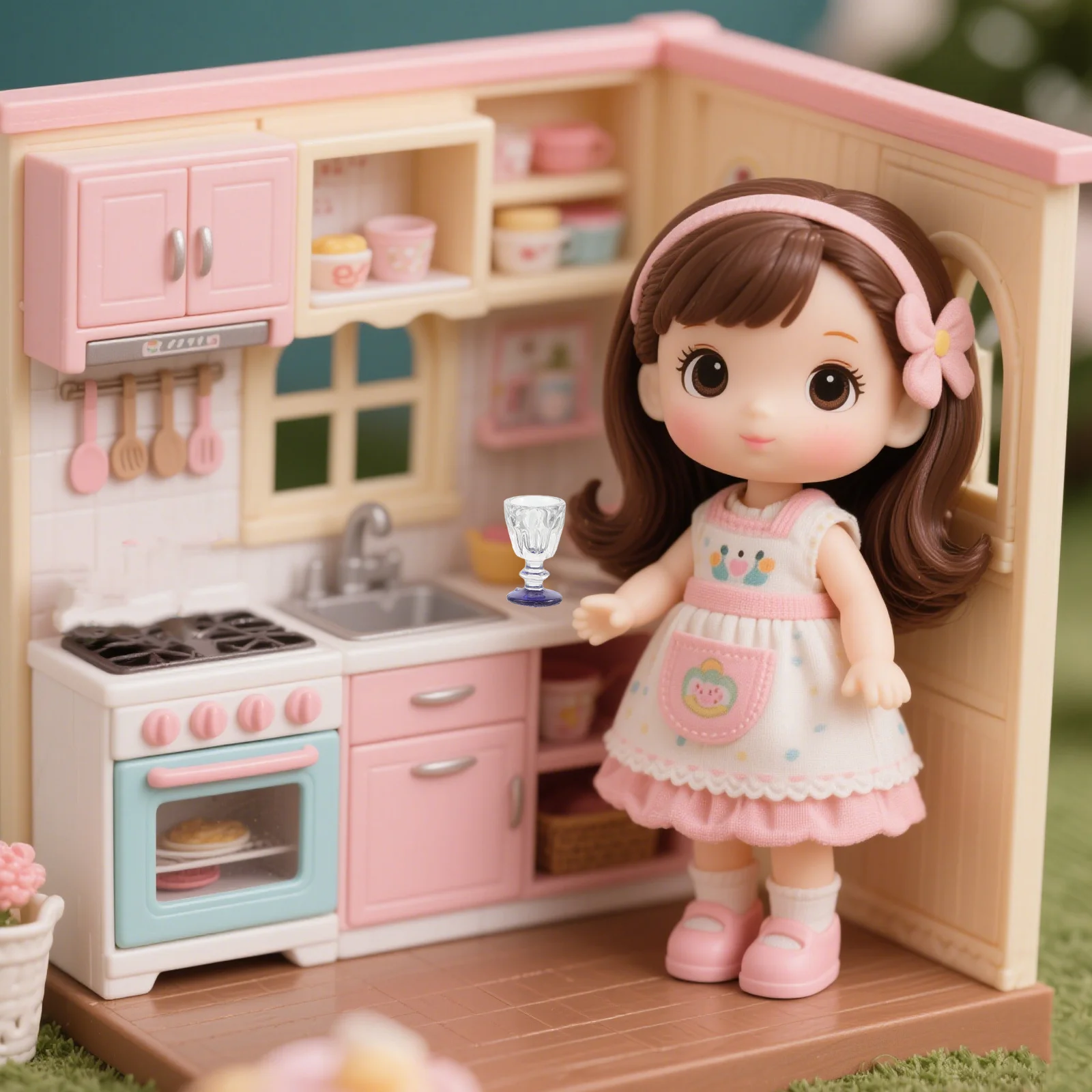 

15Pcs Miniature Wine Mugs with Blue Base Ideal for Mini House Accessories Realistic Detail for Creative Kids Play and DIY Decor