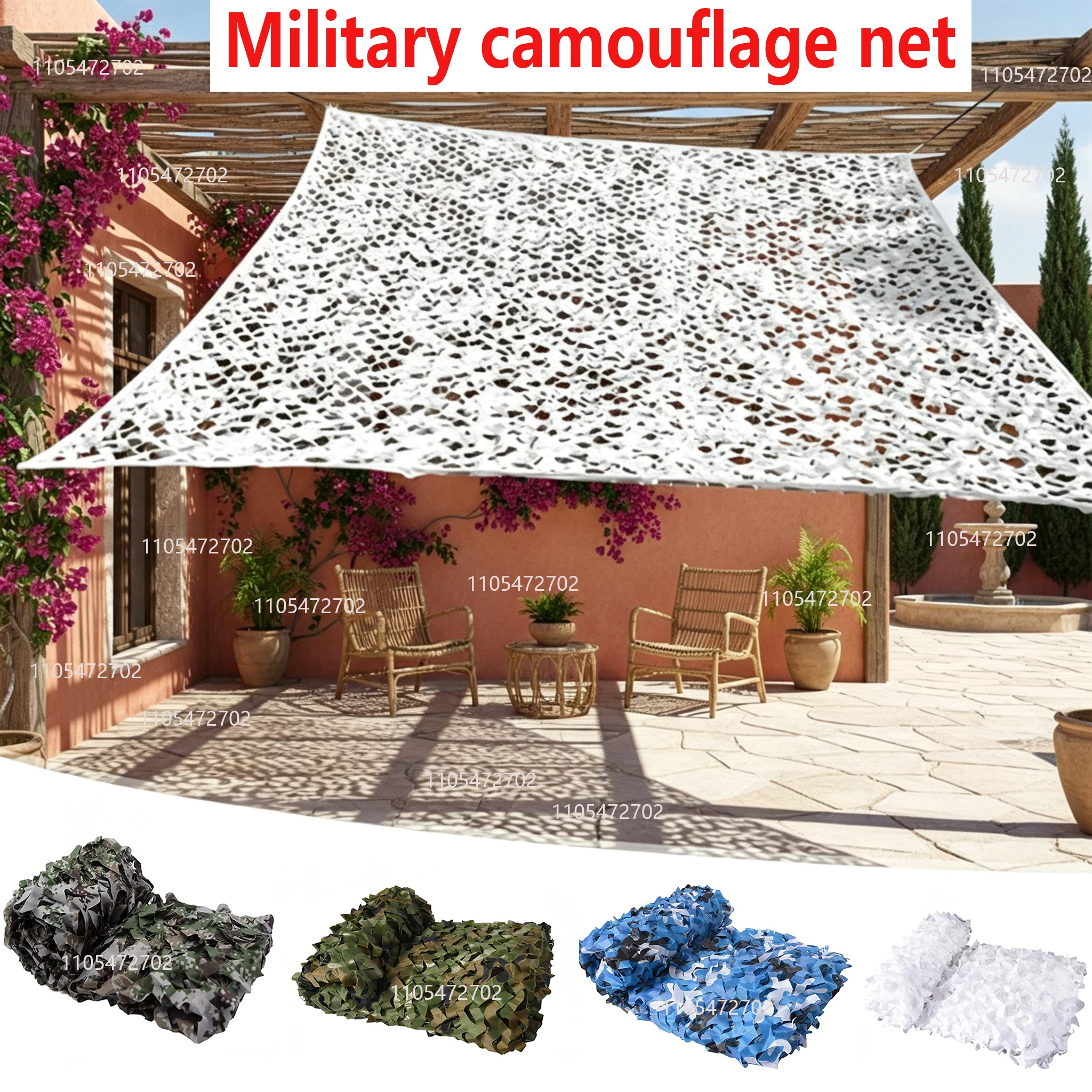 Red de camuflaje militar reforzada, red de camuflaje para pabellones, red decorativa para jardín de sombras, camuflaje para desierto y jungla