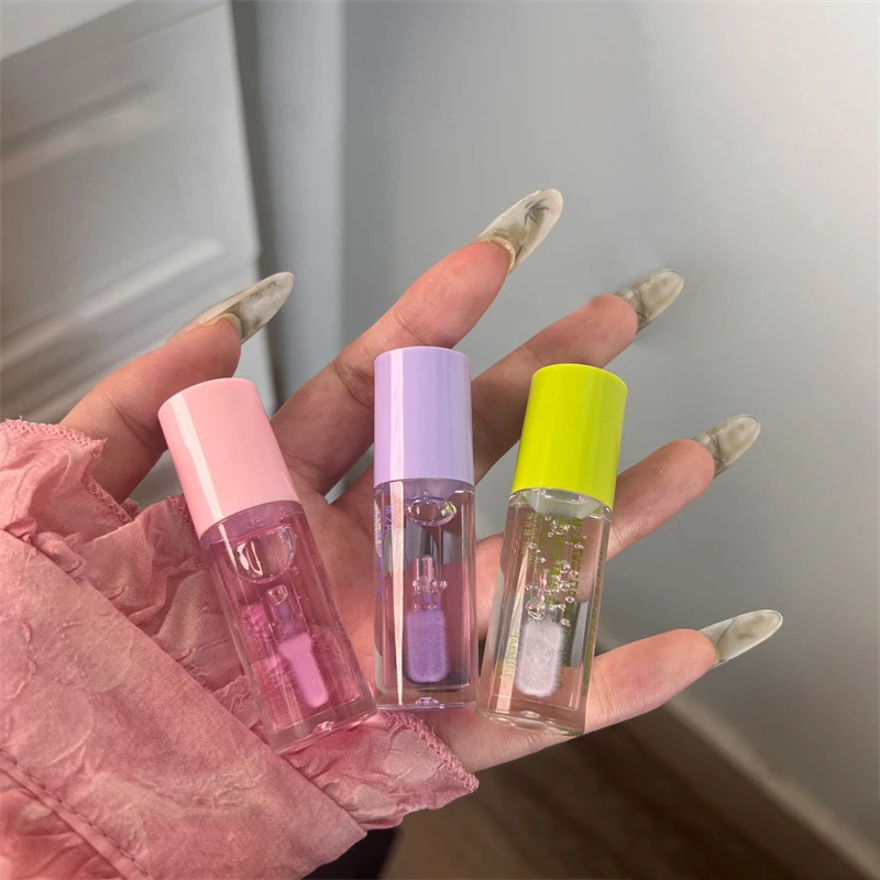 1pc Fruit Lip Oil Lip Moisturizing Transparent Water-Glossy Mirror Finis Non-Stick Lip Tint Lasting Cosmetic Liquid Lip