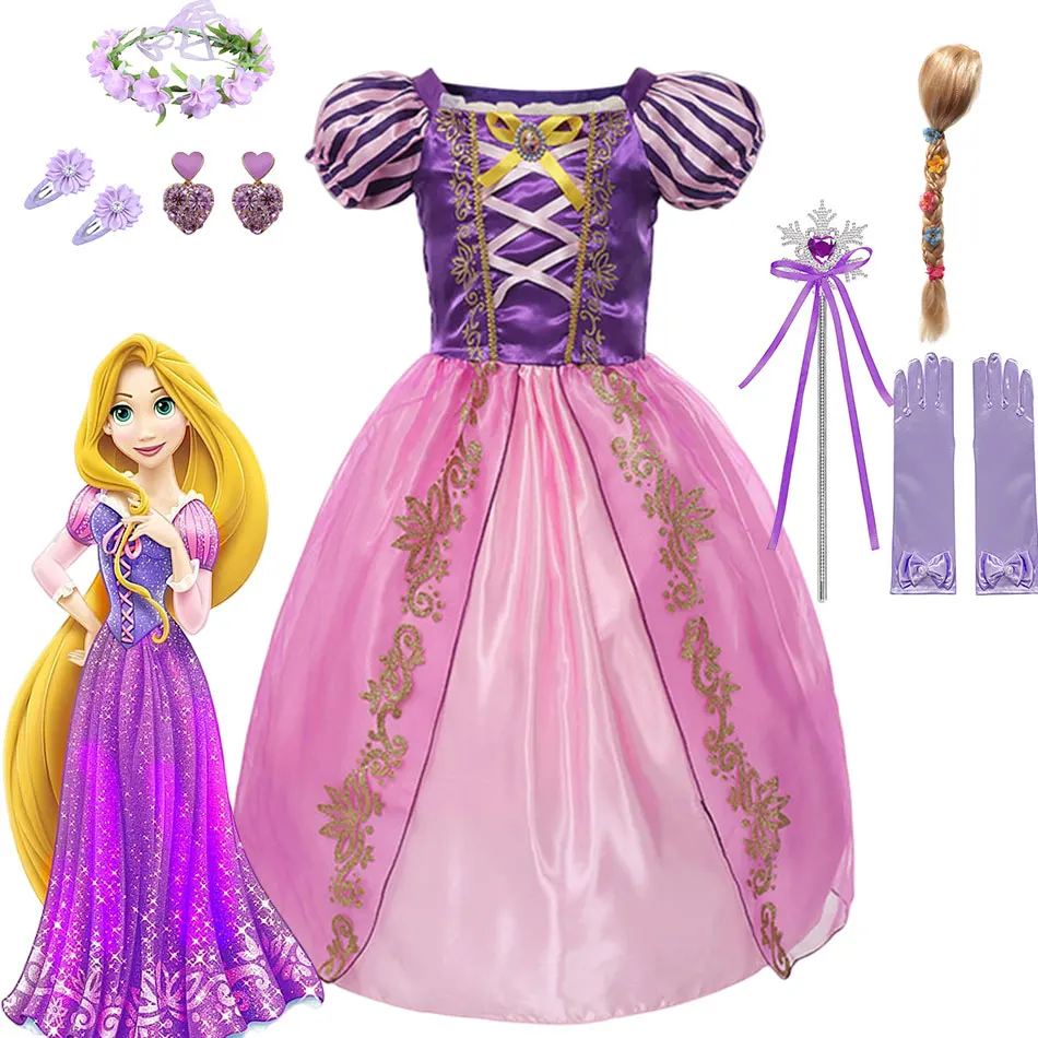 

Infant Girl Princess Dress Rapunzel Cosplay Costume Girls Fantasy Gown Birthday Party Carnival Costume Children Dress Up Outfit