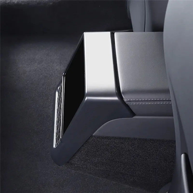 Ingenious-For Tesla Model 3/Y ABS Black Interior Accessories Rear Air Outlet Trim Protector Cover Model 3 Highland Decor Parts view 5