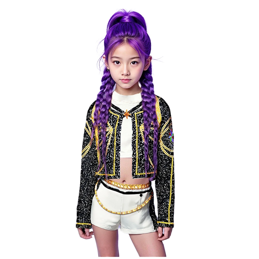3 قطعة/المجموعة الأطفال الفتيات رومي تأثيري حلي المعبود ستار Kpop مجموعة لعب الأدوار الملابس أنيمي أداء زي هالوين مجموعة