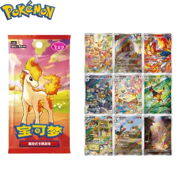 Nuevo Paquete de Gemas Pokémon Vol.4 Escarlata y Violeta, Cartas Coleccionables en Chino Simplificado, Caja de Sobres, Regalo para Niños