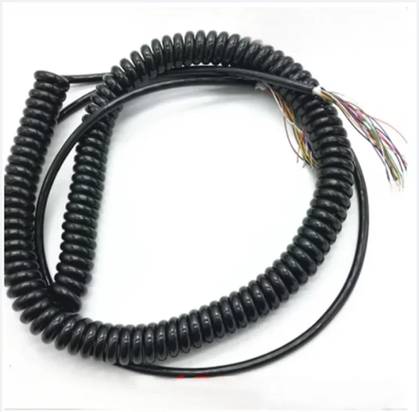 New Wholesale 12 15 16 17 18 19 21  Cores Spring Spiral Cable Coiled Cable for CNC Handheld Encoder Manual Pulse Generator MPG