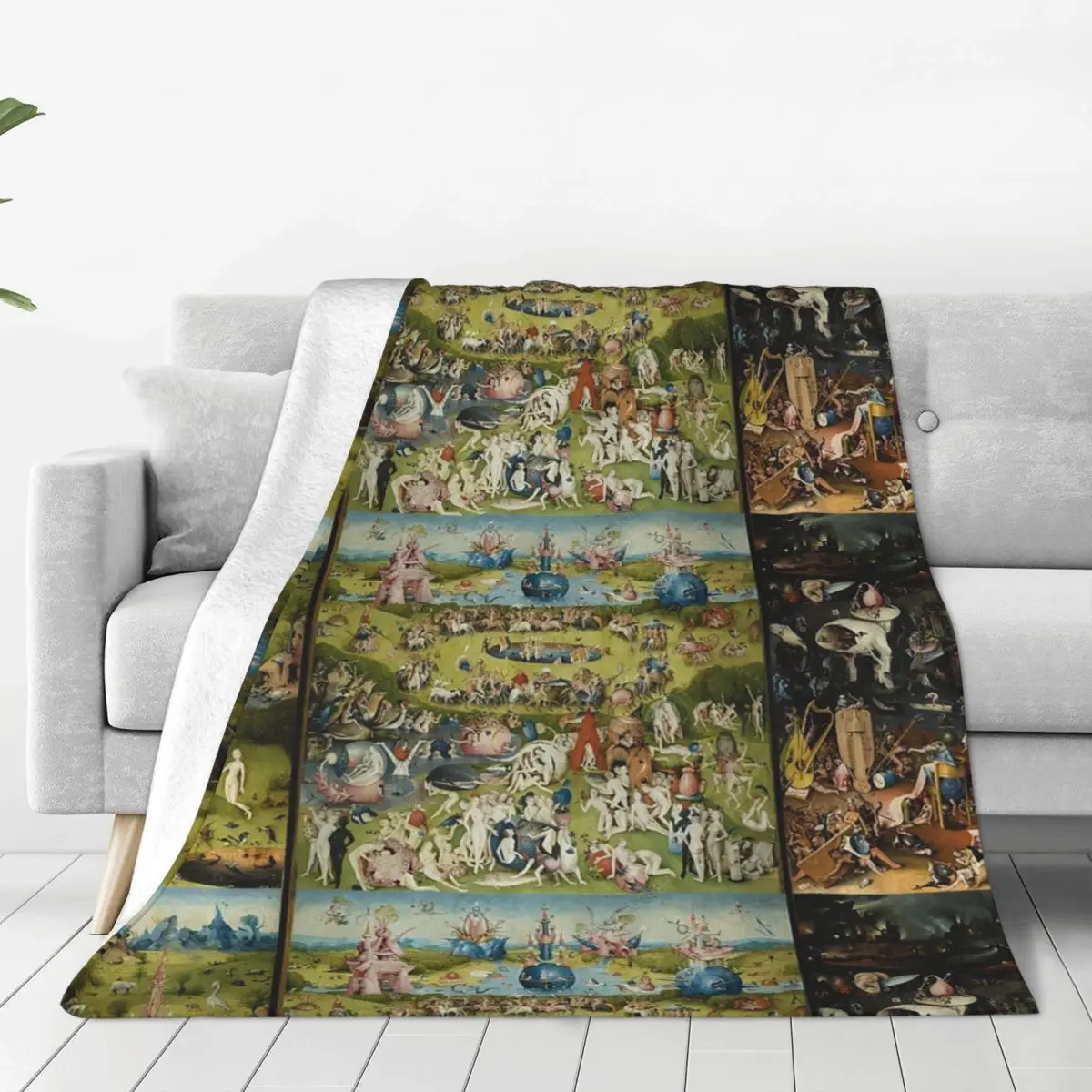 The Garden Of Earthly Delights - Hieronymus Bosc Blankets Fleece Breathable Sofa Throw Blankets For Couch Throws Bedspread Quilt