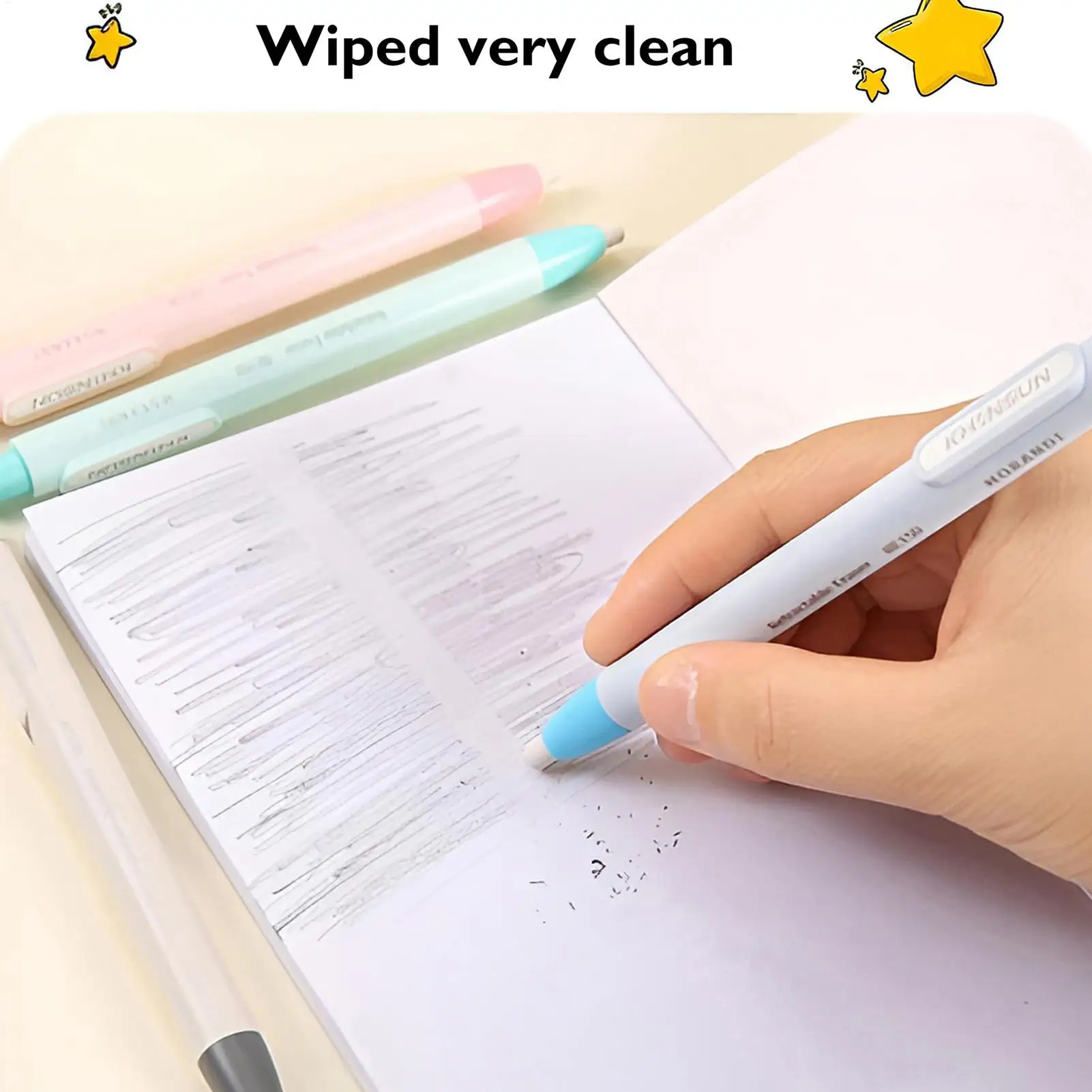 Prensa retráctil lápiz borrador corrección suministros pluma estilo lápiz goma escritura útiles escolares papelería