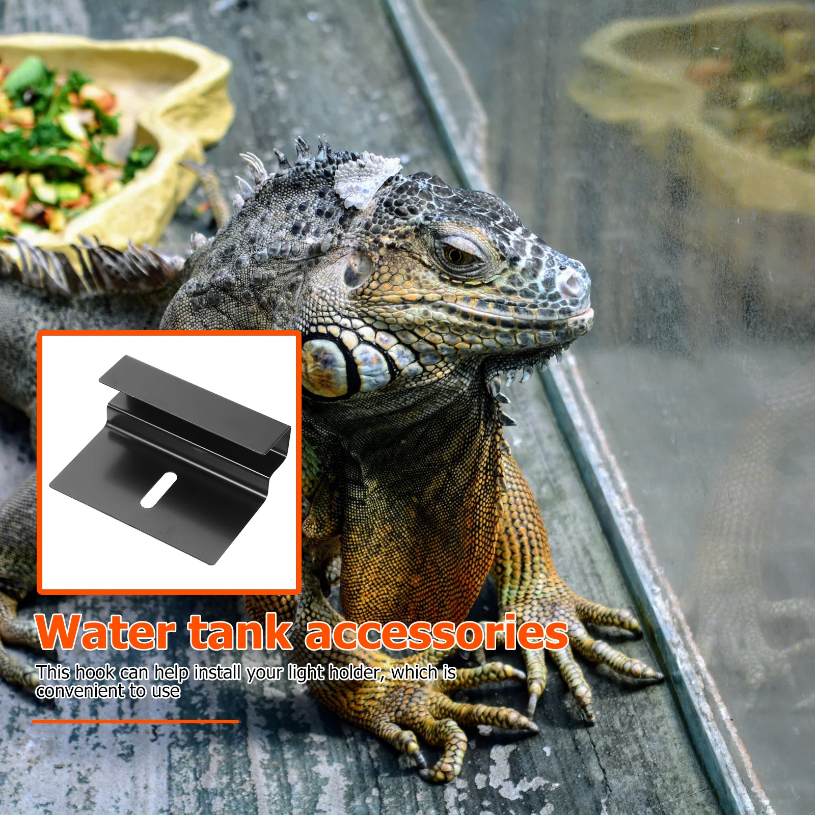 

1Pcs Rainforest Tank Hook Rugged Turtle Tank Supply for Lizard Feeding Box Hanging Mount Reptile Glass Terrarium Light Support