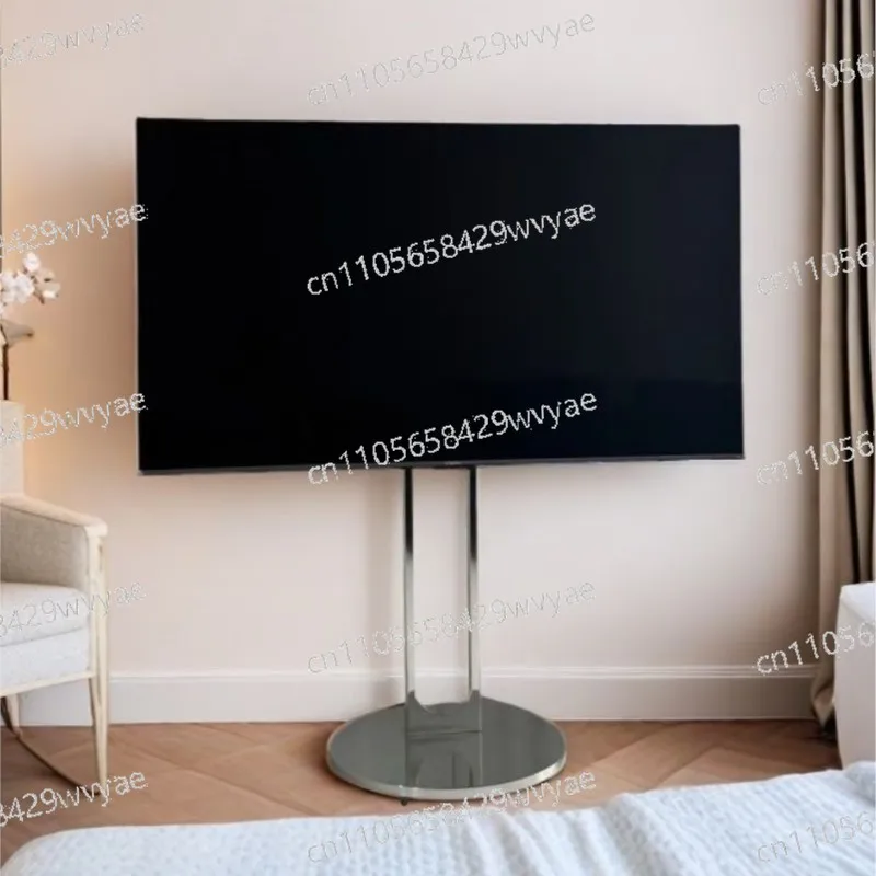 Universal Movable Stainless Steel TV Stand with Wheels for 40-75 Inch TV Vertical Cabinets