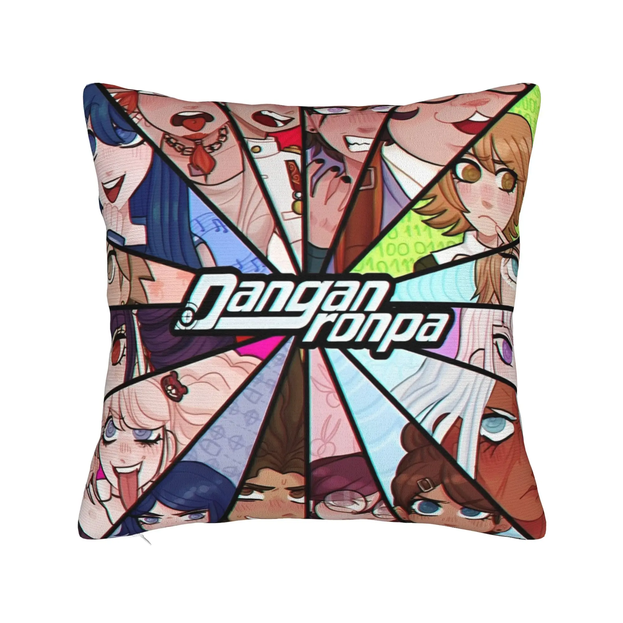 Danganronpa انمي ياباني سادات اكسسوارات غطاء وسادة مطبوعة الديكور رمي كيس وسادة غطاء المنزل متعدد الحجم