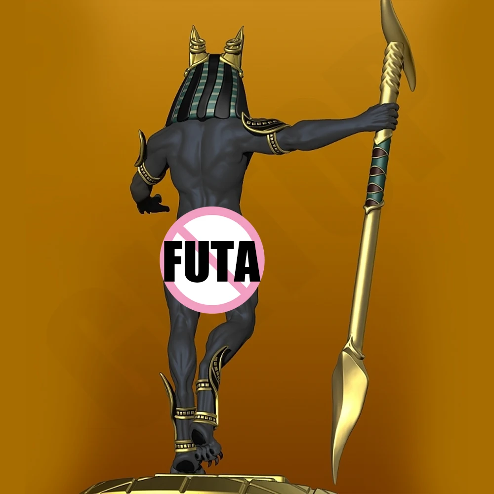 FUTA Sexy Anubis 1/24 Scale Resin Figure Model Kit Rabbit Diorama Unassembled Unpainted Doll 3D Printing DIY Statue Crafts Toy