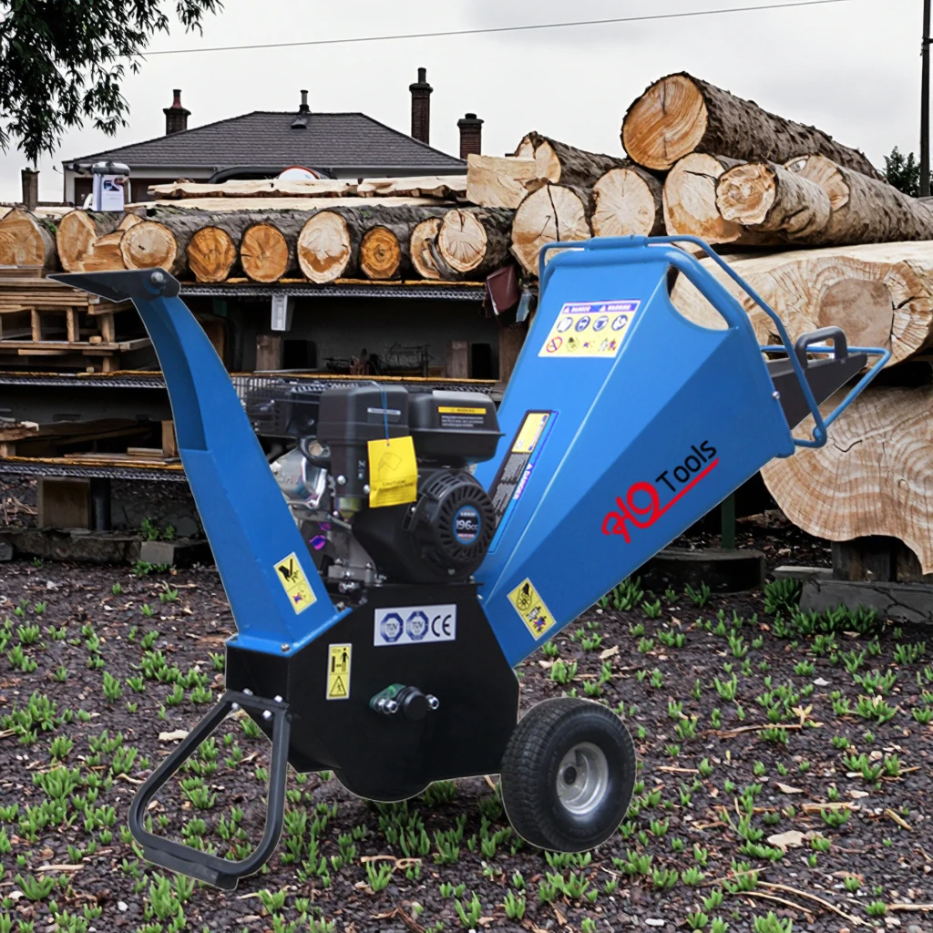 Four-stroke HY65H-GS forestry log branch storm waste crusher drum wood chipper