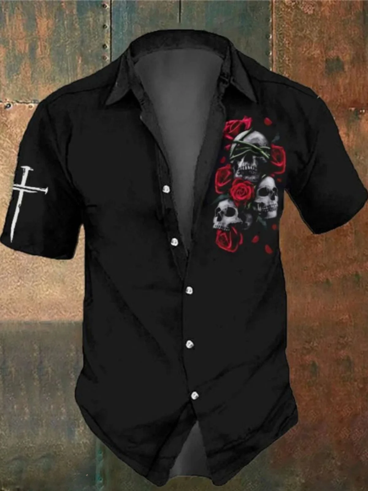 

Men's 3D Digital Print ort Sve irt Slim Fit Regular Thin Long Sve Flip Collar Autumn Faion Casual irt