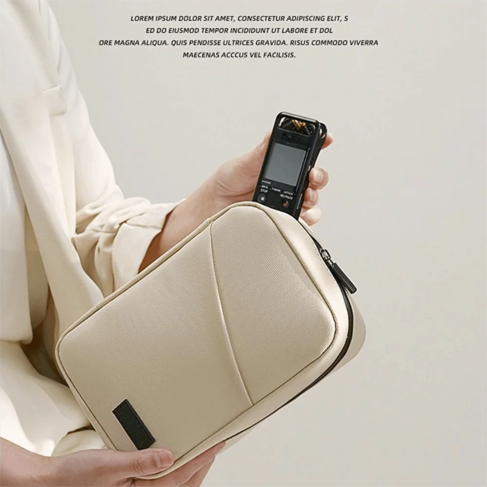 

Multi-Function Pouch Digital Product Storage Bag Large Capacity PU Cable Organizer Pouch Shockproof Dust Proof