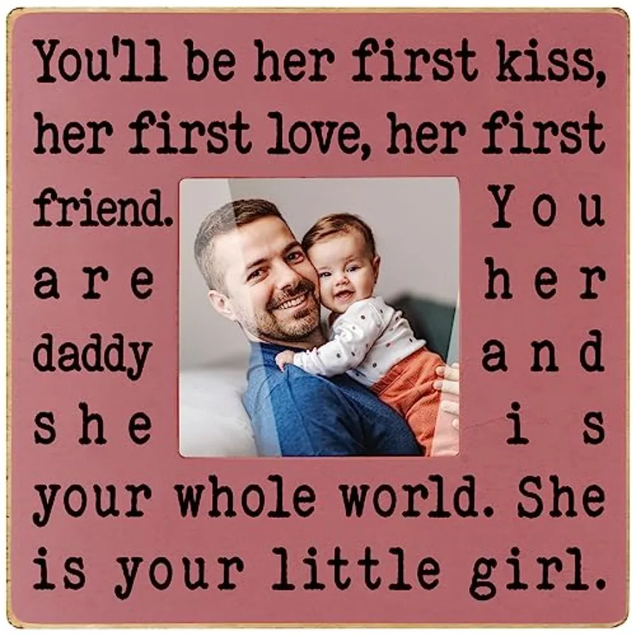Regalos para papá de primera experiencia como padre de parte de su hija o esposa - Marco de fotos para el Día del Padre, cumpleaños, Navidad, Día de San Valentín - Papá que se prepara para ser padre
