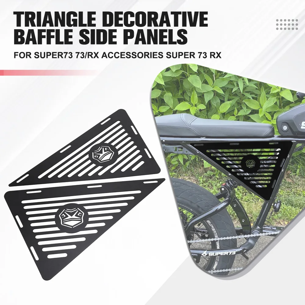 

Motorcycle Modification Rear Triangle Decorative Baffle Side Left Right Panel Accessory For SUPER 73 / RX All years Aluminium