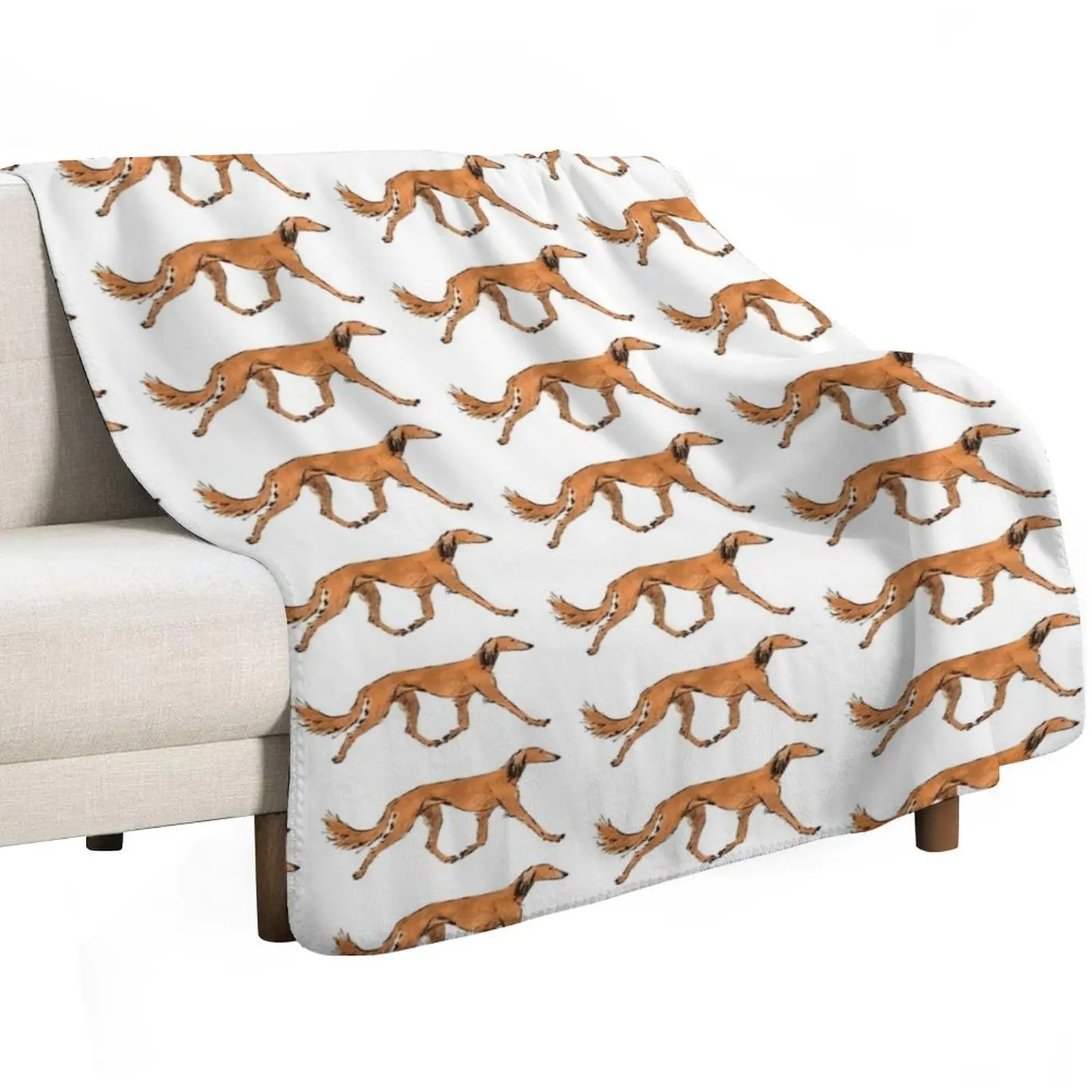 Saluki Throw Blanket Bed covers decorative valentine gift ideas Personalized Gift For Sofa Thin sofa bed Blankets