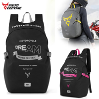 30L Motorcycle Full Helmet Backpack Waterproof Large Capacity Latap Storage & Night Reflective Short-distance Riding Touring Bag