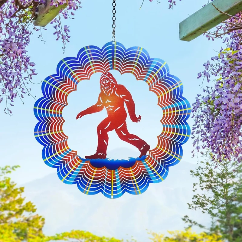 Spinner angin untuk wanita, pemutar angin gantung 3D 12 inci untuk dekorasi luar ruangan, seni halaman, dekorasi taman