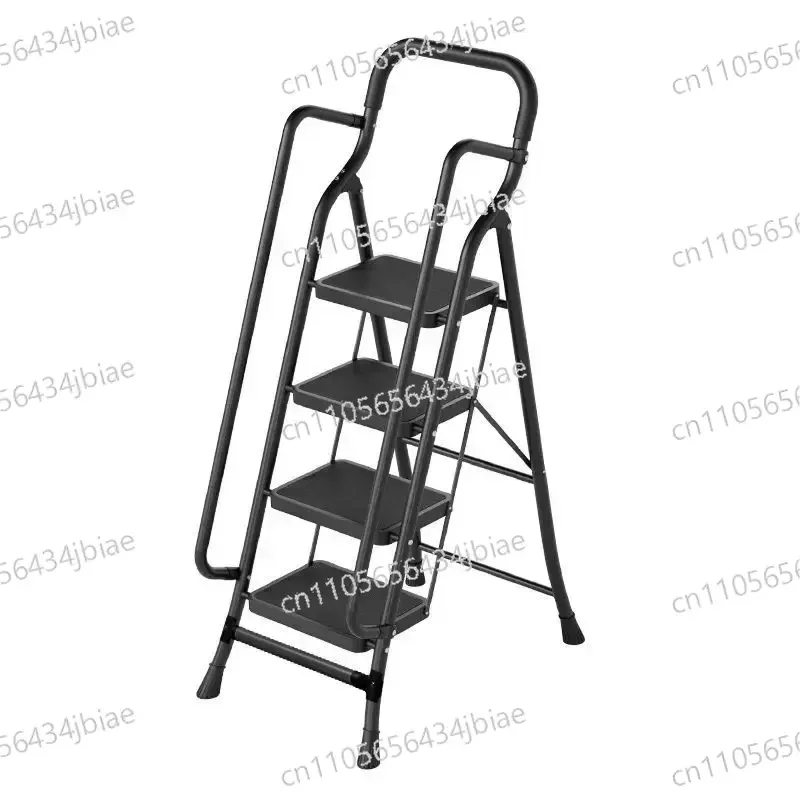 Interior Decoration Handrail Ladders Household Folding Ladders, Multi-purpose Thickened and Widened Extra Wide Portable Pedals