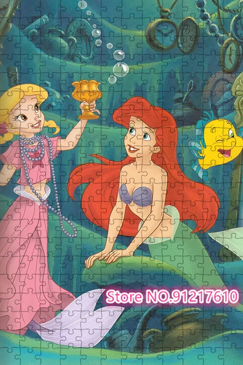 Disney syrenka księżniczka 1000 sztuka Puzzle Jigsaw przygoda dzieci mózg spalanie gra Puzzle prezent preferowany