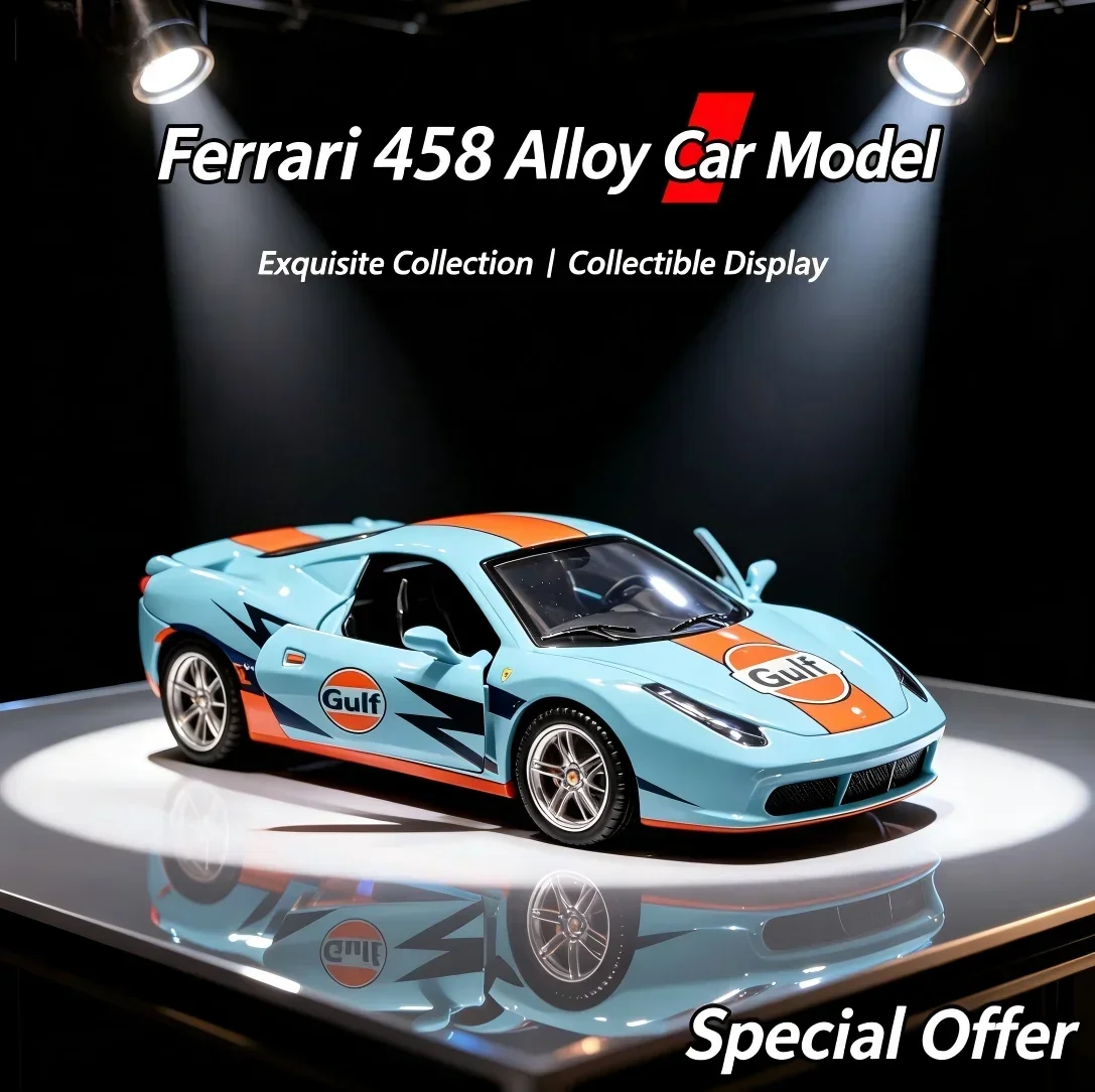 Metal Diecast Race Sedan Replica Pull-Back Feature Openable Doors Scale Collectible Vehicle Christmas Gifts Home Table Ornament
