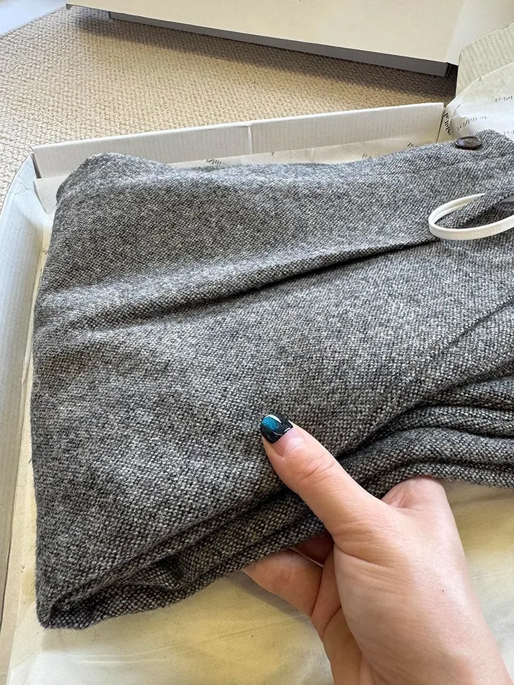 Ay laine Camere pantalon à jambes larges femme automne Faion taille haute coupe droite pantalon coréen Sle trajet Simple pur...