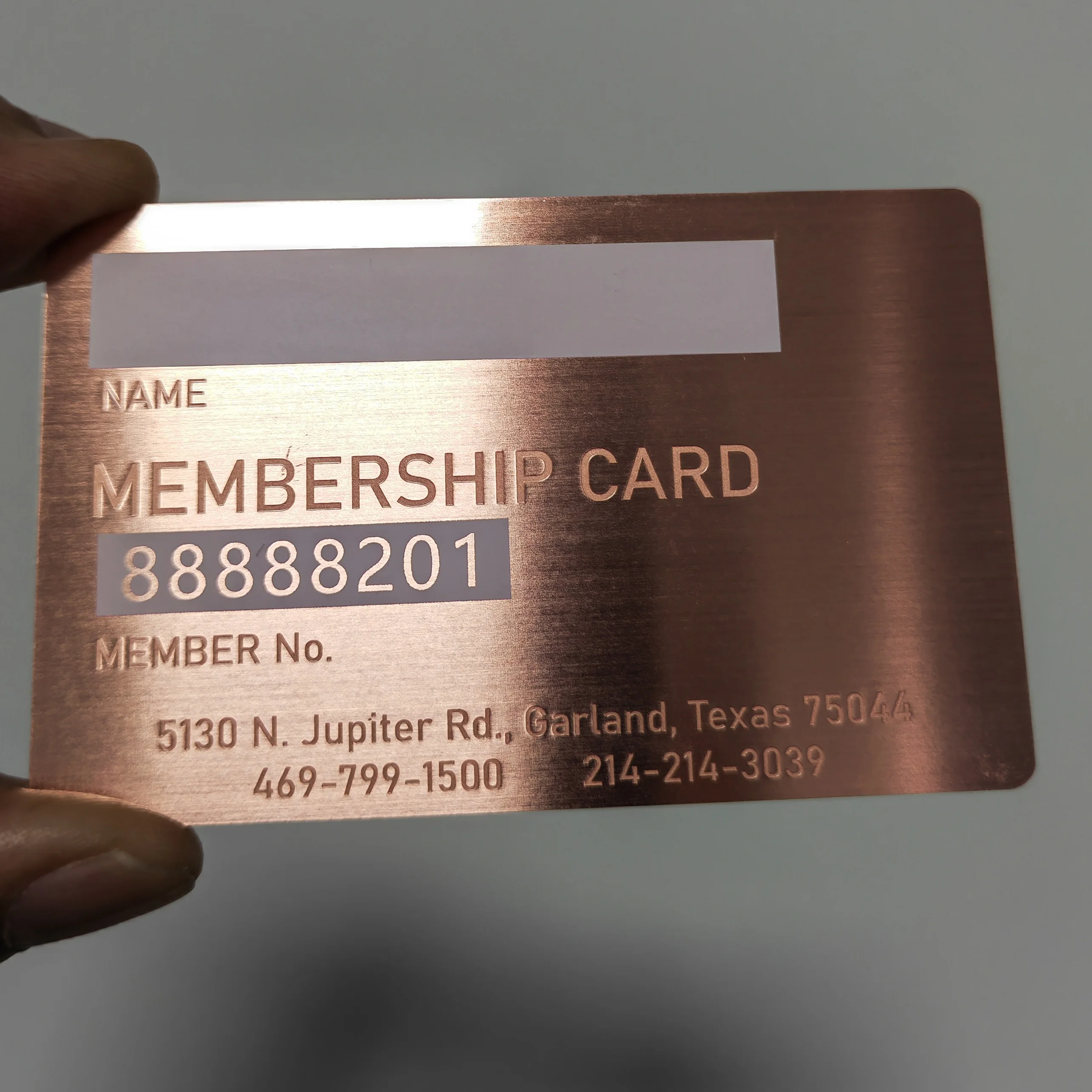 Customized query Professional Custom High Quality Brush Silver Stainless Steel Warranty Card With Stripe and Signature Panel