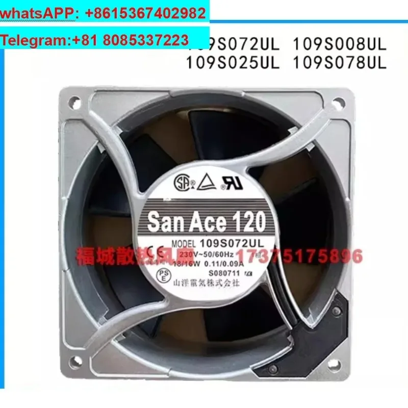 Original Japan 120 109S072/008/025/078/478UL 230V Cooling Fan