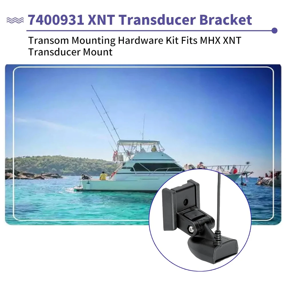 7400931 XNT Transducer Bracket Transducer Mounting Plate for MHX XNT Model Transducers Transom Mounting Hardware Kit Compatible