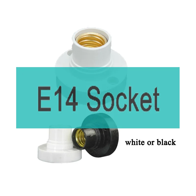E14 Light Bulb Socket Holder Base Adapter Converter White Black Screw Cap Fitting for LED Lamp AC 110V-230V Power