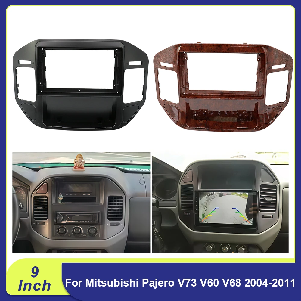 

9 Inch Car Frame Fasica Adapter Canbus Box For Mitsubishi Pajero V73 V60 V68 2004-2011 Android Radio Dash Fitting Panel Kit