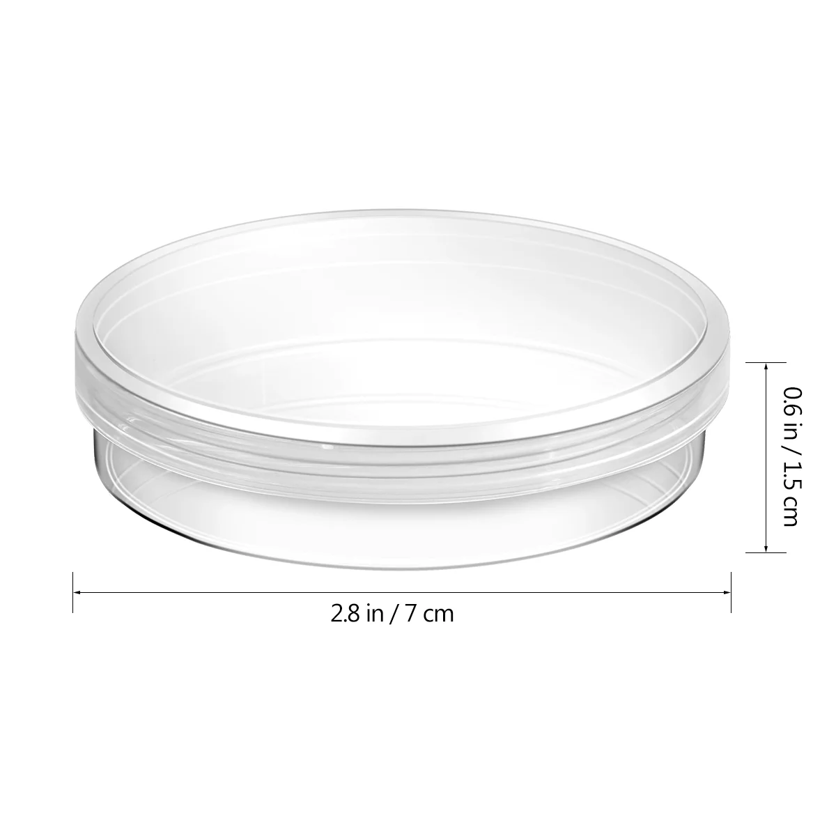 UEETEK 10PCS 70mm Plastic Petri Dishes Culture Dish with Lid Petri Dish Plastic Plastic Petri Dish with Lid