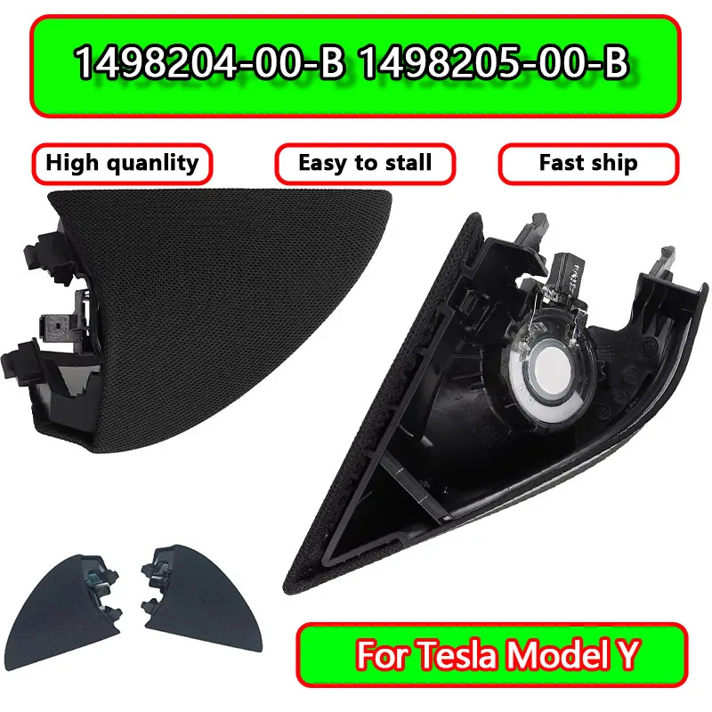 

For Tesla Model Y 2024 2023 Front Tweeter Speaker Shell Trim 1498205-00-BAudio Speaker Grille Trim Replacement 1498204-00-B