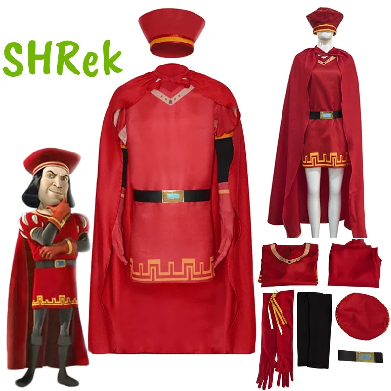 

Lord Farquaad Cosplay Costume Shrek Carnival Uniform Adult King Hat Outfits Halloween Role Playing Holiday Party Costumes Adults