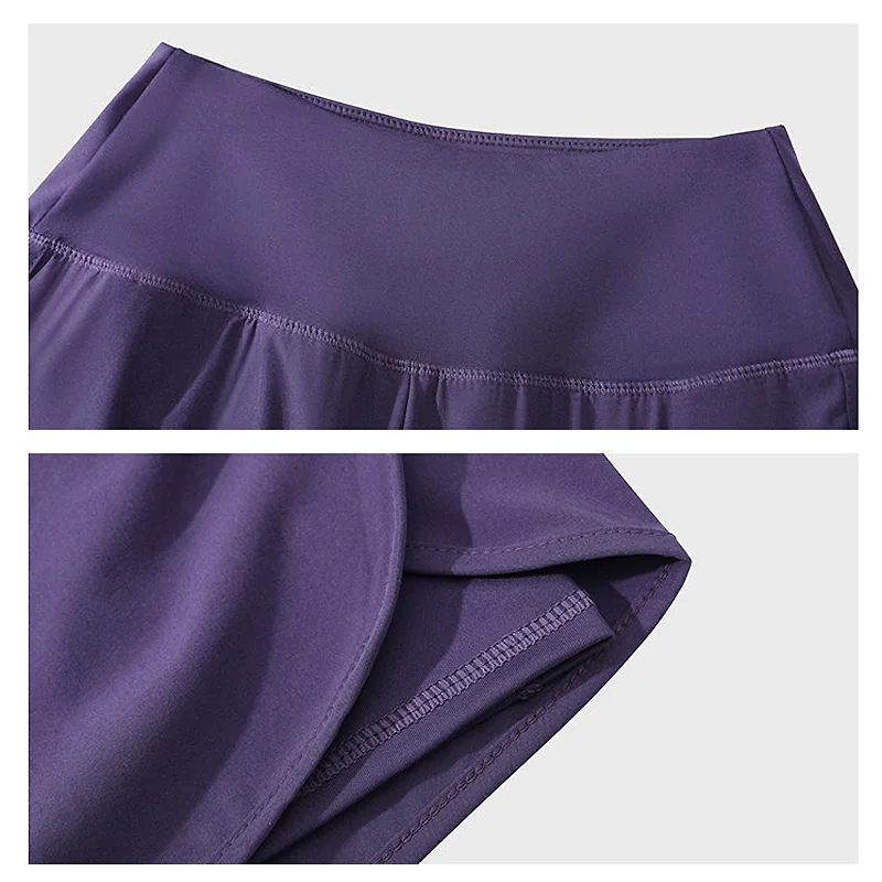 Tennis Shorts Women Pockets Skort Breathable High Waist  Shorts Female Sport Yoga Running Sports Golf Solid Color Short