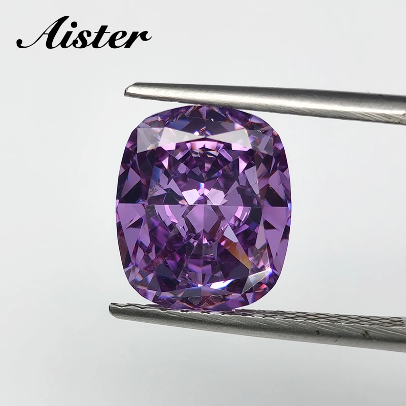 

Now Purple Rectangle Cushion Crushed Ice Cut Cubic Zirconia High Carbon Diamond CZ 4K Cutting 5A+ Quality